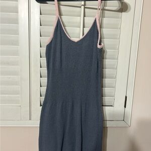 Forever 21 Gray and Pink Heart Patch Dress